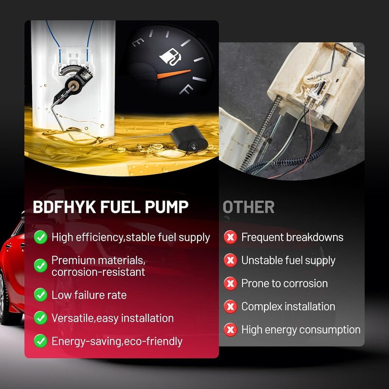 BDFHYK Electric Fuel Pump Module Assembly E2122H Compatible with Ford Crown Victoria, Compatible with Lincoln/Mercury Town Car Grand Marquis 1991 1992 1993 1994 4.6L V8 Replace F2VY9A407A, F2VY9A407AA - Image 4